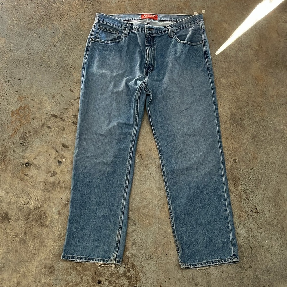 straight cut blue Arizona jeans